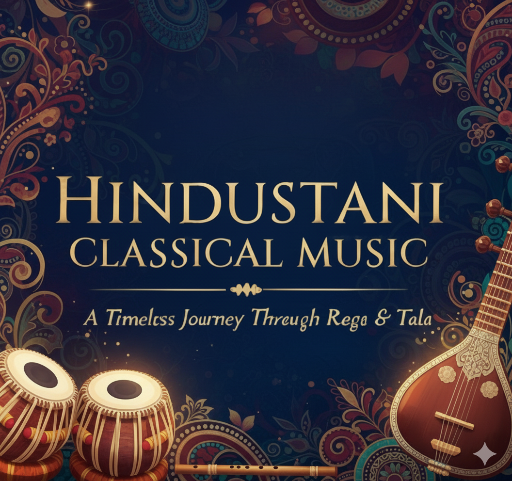 Indian Vocal Music Illustration